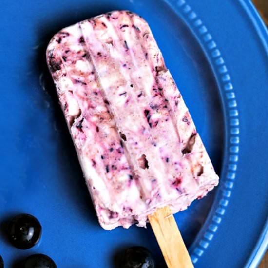 Blueberry Cheesecake Popsicles