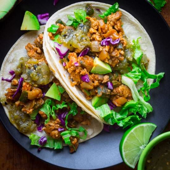20 Minute Ground Chicken Tacos