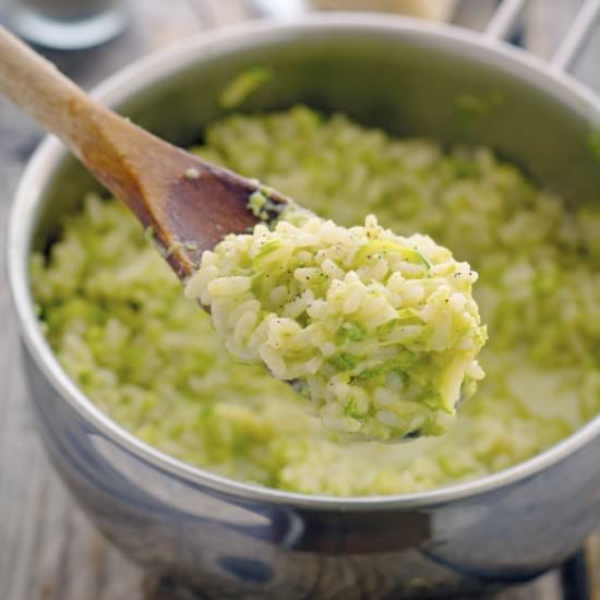 One-Pot Creamy Garlic Zucchini Rice