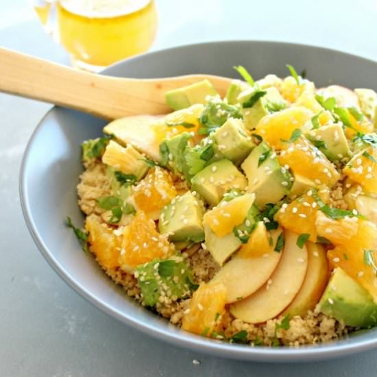 Zingy Avocado Citrus Couscous Salad