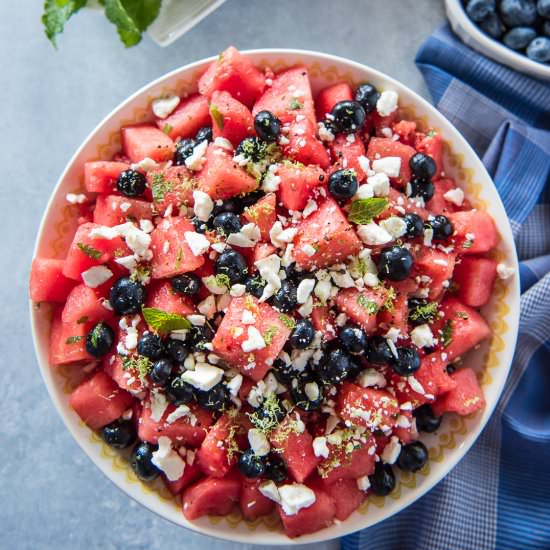 Blueberry Watermelon Salad
