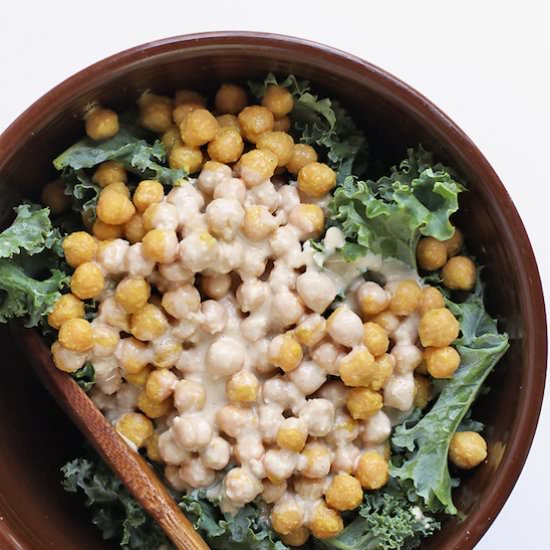 Lemon Tahini Kale Salad