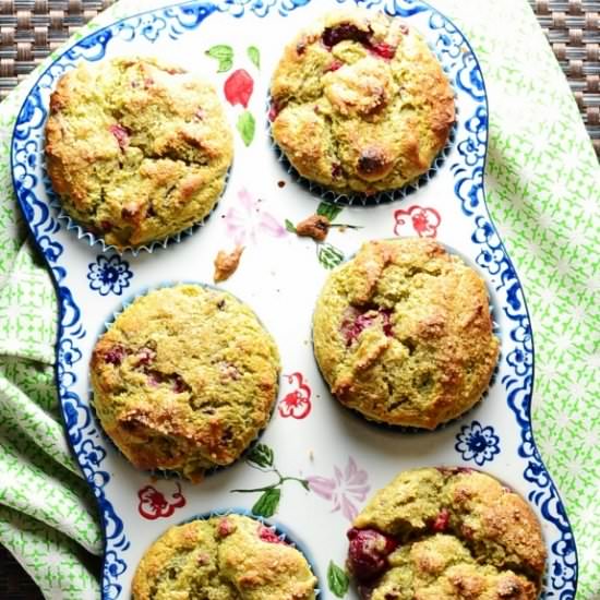 Avocado Raspberry Lime Muffins