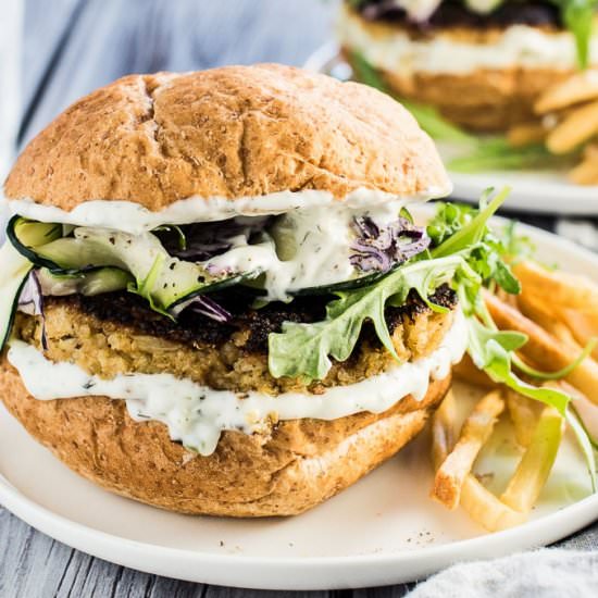 Quinoa Ranch Cauliflower Burgers