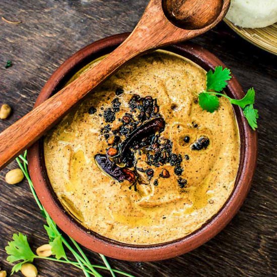 South Indian Style Peanut Garlic Chutney