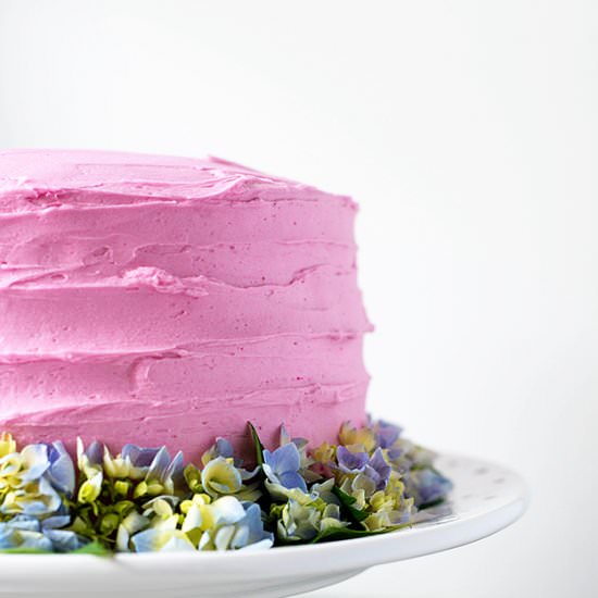 Strawberry Buttermilk Birthday Cake