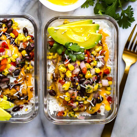 Coconut Mango Chicken Bowls