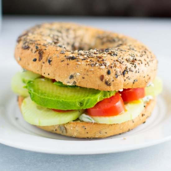 Everything Bagel Veggie Sandwiches