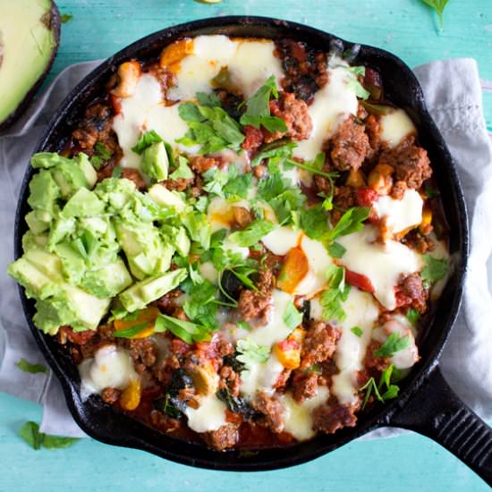 Cheesy Beef Taco Skillet