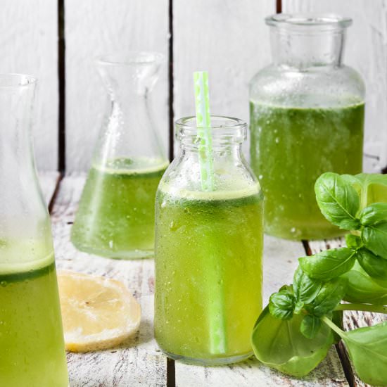 Lemonade with basil