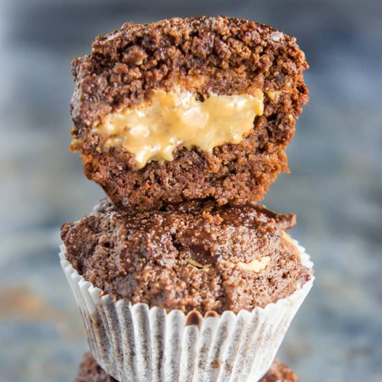 Peanut Butter Stuffed Brownies