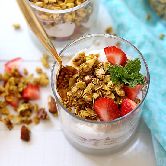 Crunchy Golden Turmeric Granola