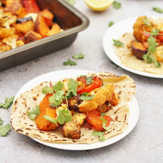 Moroccan Roasted Vegetable Traybake