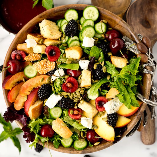 Stone Fruit and Berry Summer Salad