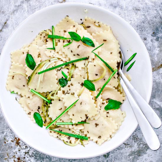 Ravioli with Lemon Basil Butter