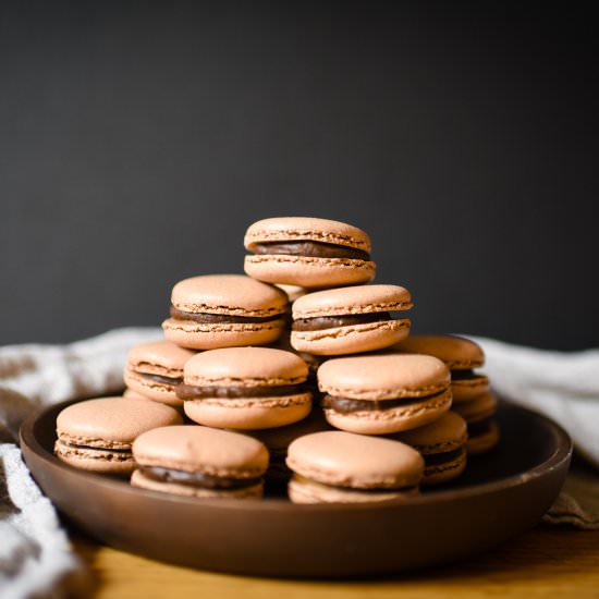 Chocolate & Salted Caramel Macarons