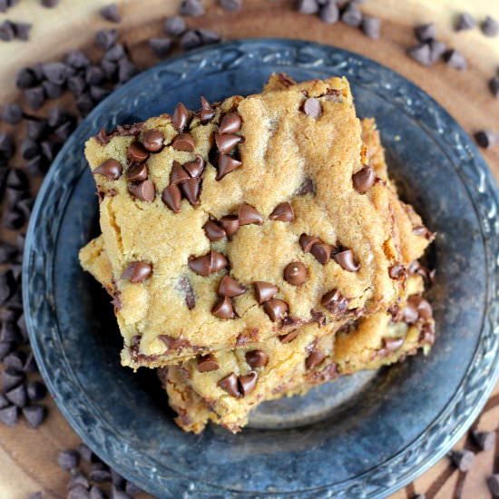 Sheet Pan Choc Chip Cookie Bars