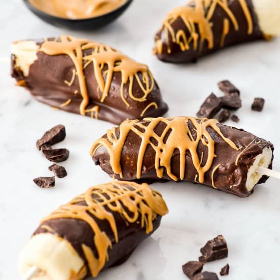 Peanut Butter Chocolate Bananas