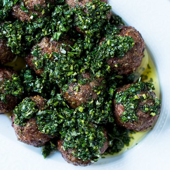 Chimichurri Meatballs