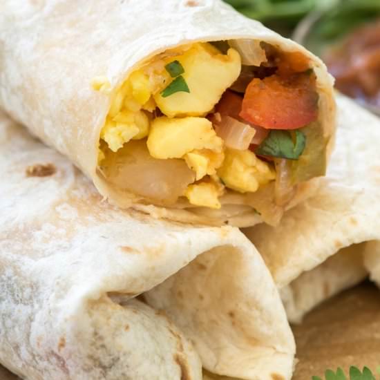 EASY breakfast burritos