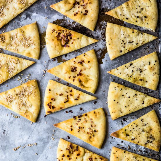 Baked Pita Chips ~ 5 Ways