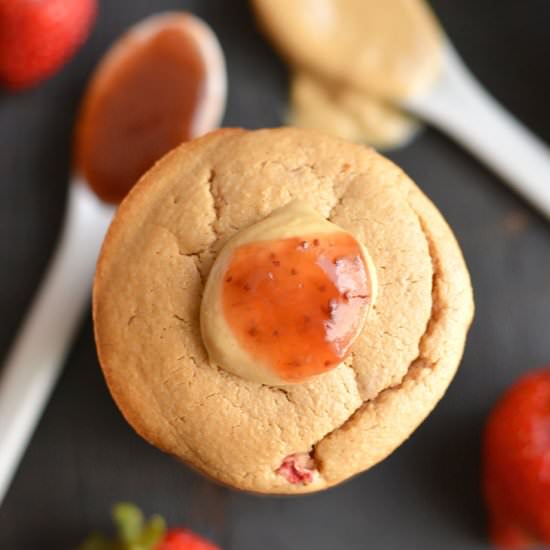 Healthy PB&J Muffins