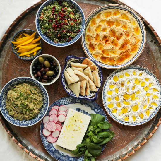 easy vegetarian meze dinner party