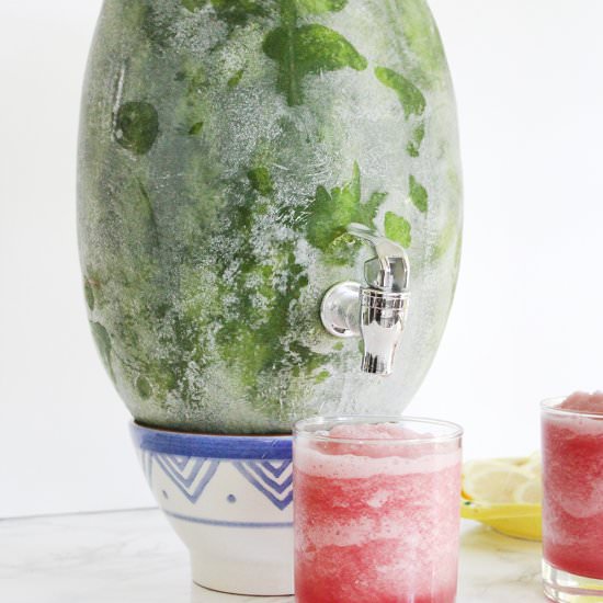 Mint Watermelon Lemonade Slush