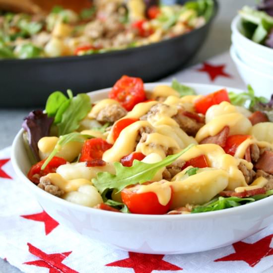 Bacon Cheeseburger Gnocchi