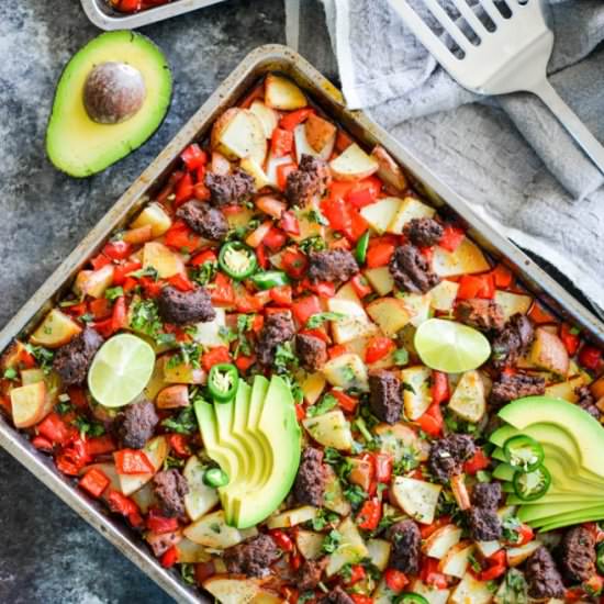 Chorizo Sheet Pan Breakfast