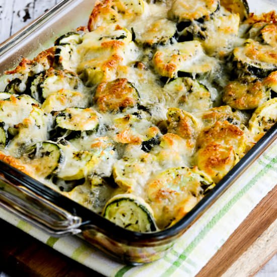 Low-Carb Easy Cheesy Zucchini Bake