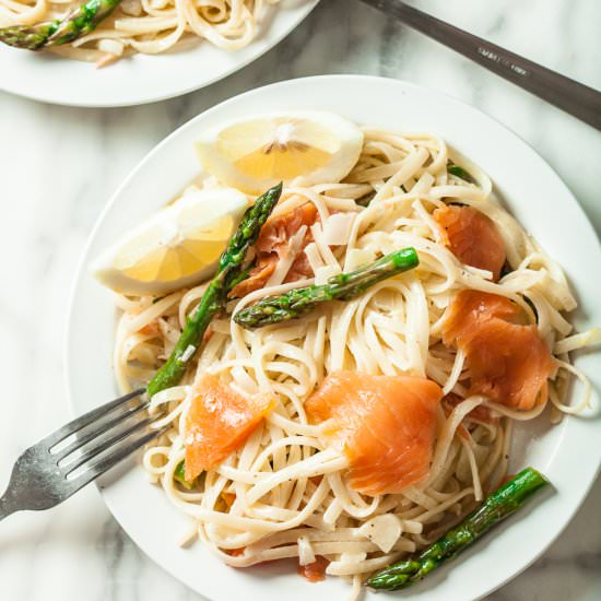 Lemon Pasta with Smoked Salmon