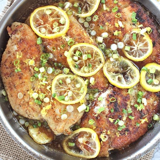honey lemon pan fried chicken
