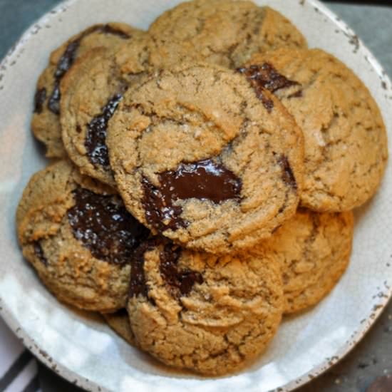 Vegan GF Chocolate Chip Cookies