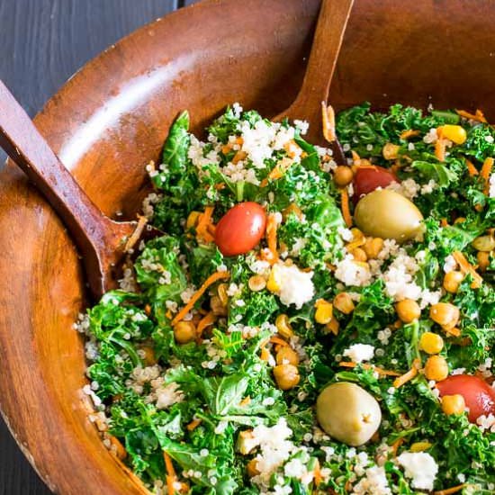Roasted Chickpea Kale Salad