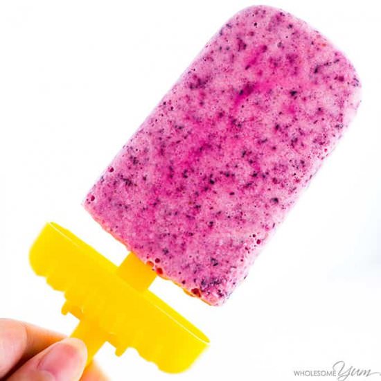 Lemon Popsicles With Blueberries