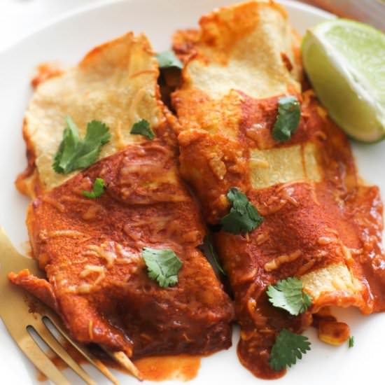 Corn & Sweet Potato Enchilada’s