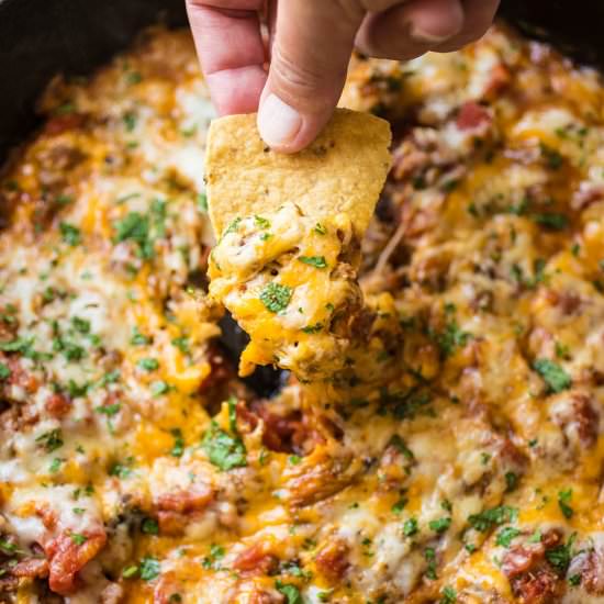 One-Pan Hatch Chili-Cheese Dip