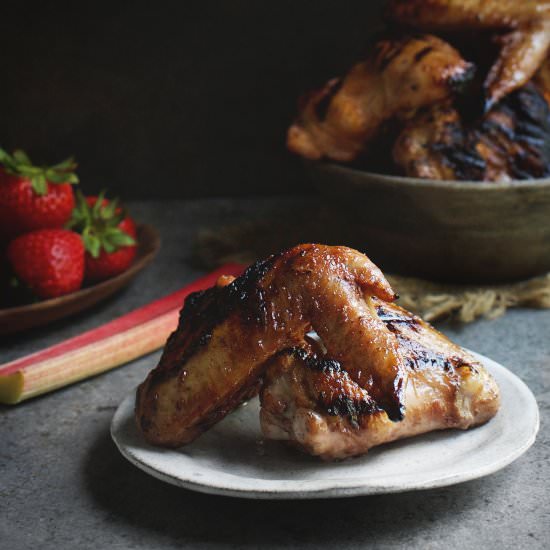Strawberry Rhubarb Barbecued Chicke
