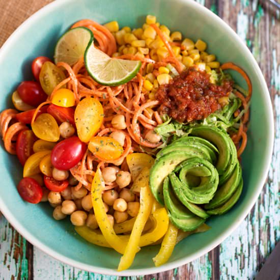 Southwestern Sweet Potato Spirals