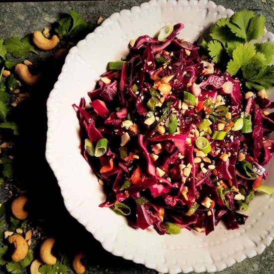 Asian Red Cabbage Slaw