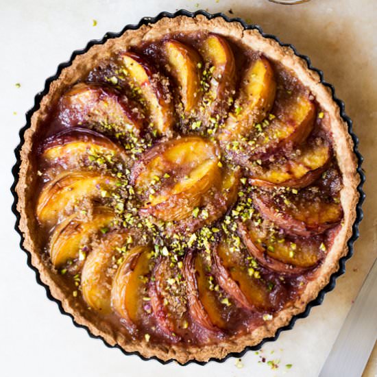 Vegan Peach Tart (GF)