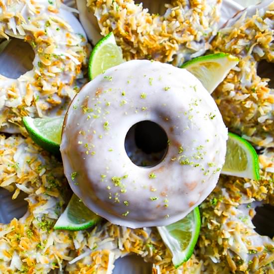 Coconut Lime Donuts with Adaptogens