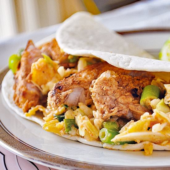 Easy Pork Tacos with Pineapple Slaw