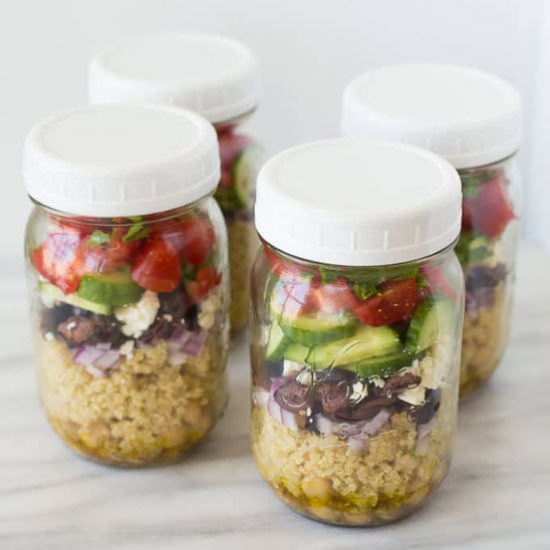 Make-Ahead Greek Quinoa Stacks