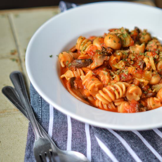 Vegan Pasta with Mushrooms