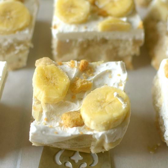 Frozen Banana Cream Pie Bars