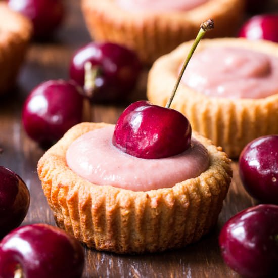 Cherry Curd Cookie Tarts
