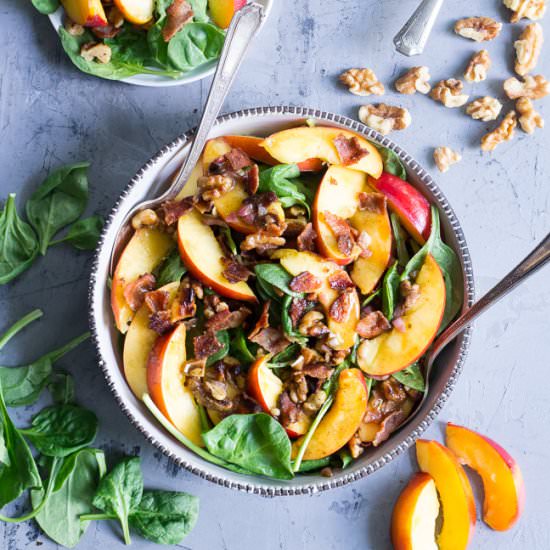 Nectarine Spinach Salad