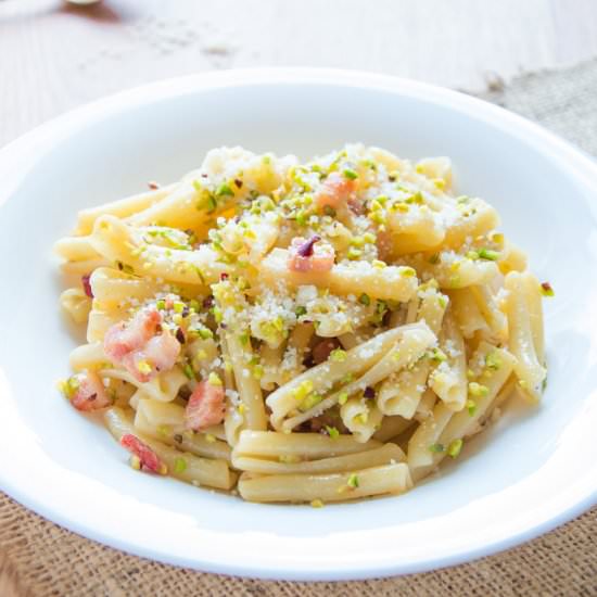 Casarecce w/ Pancetta & Pistachios